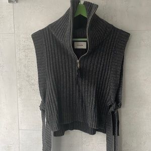 Gray wool cable tie vest. Net a Porter purchase. Tags on. Size small